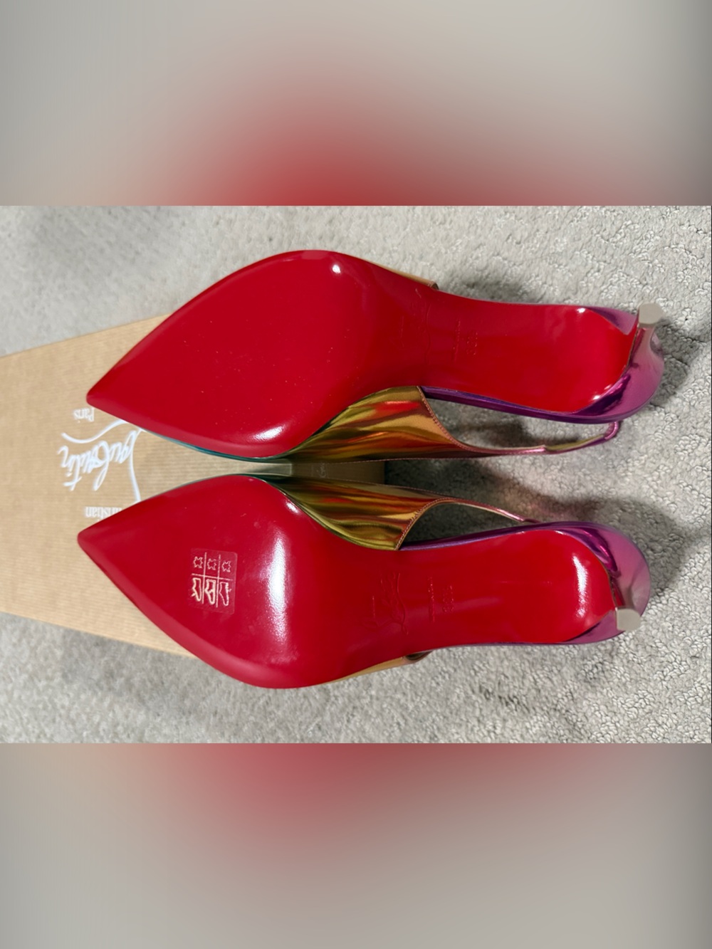 New in Box Christian Louboutin Hot Chick Sling 70 Slingback Heels Size 8.5/ 38.5 - Picture 4 of 13